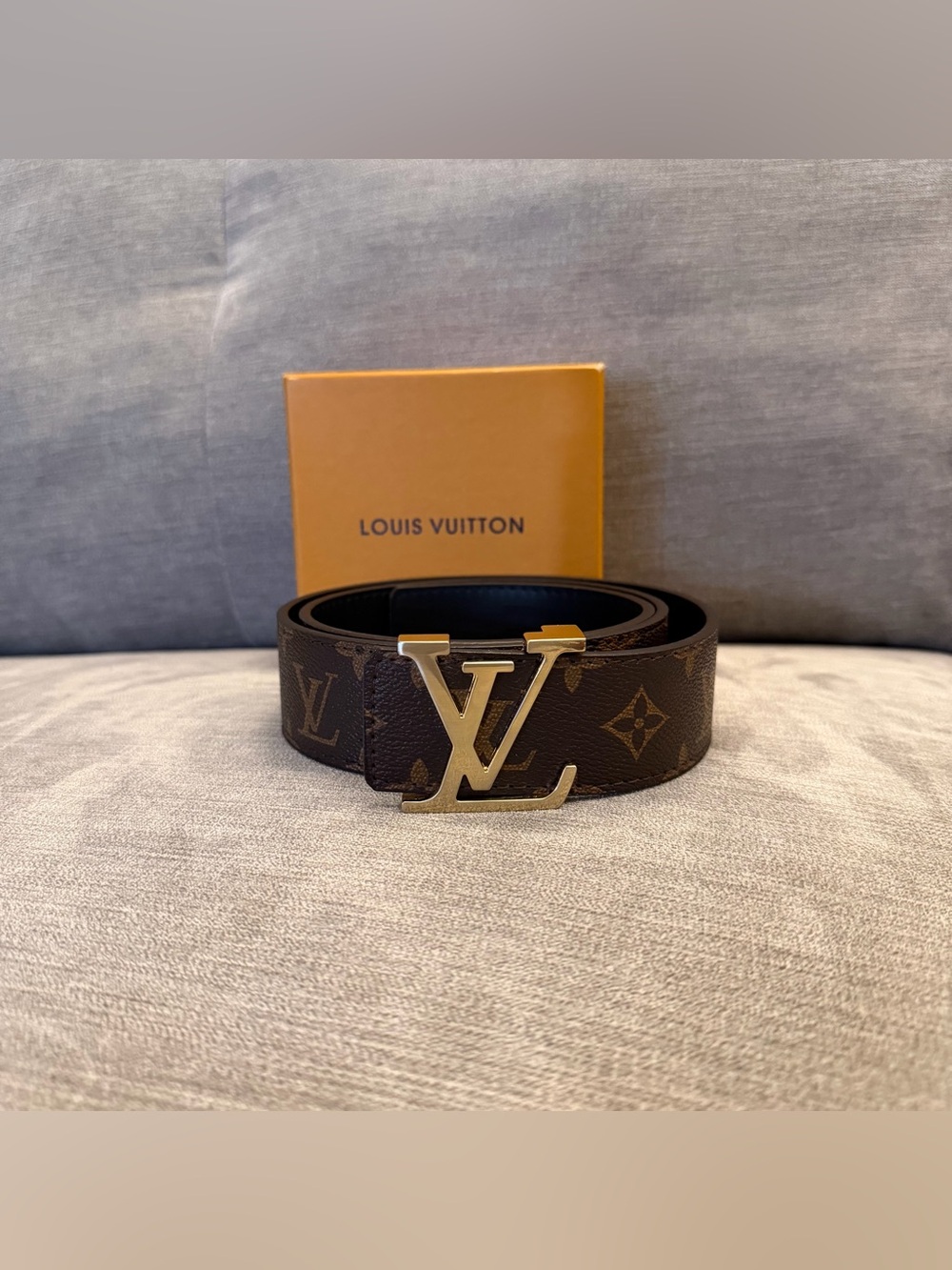 Louis Vuitton Brown Belt LV Pyramide Size 115 Men